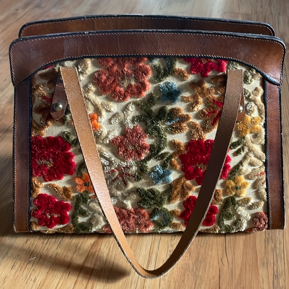 Vintage tapestry velvet bag